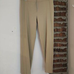 'S MaxMara Trousers Pants Tan Zip Front Size 12